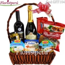 Cheese And Wine Basket