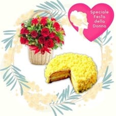Cake and Rose Basket (BASE)