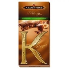Korkunov Deluxe Milk Chocolate and Hazelnut Bar