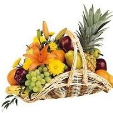 Fruit And Flower Basket