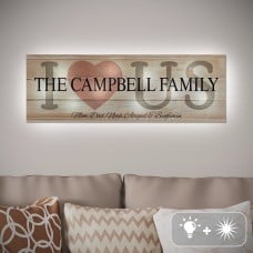 TwinkleBrightÂ® LED I Love Us Canvas