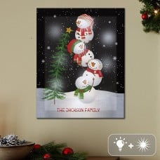 TwinkleBrightÂ® LED Lovable Snowman Canvas