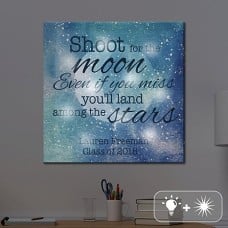 Twinklebright Led Shoot For The Moon Canvas