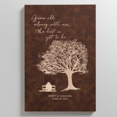 Grow Old with Me Leather Wall Art