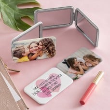 Photo With Message Purse Mirror