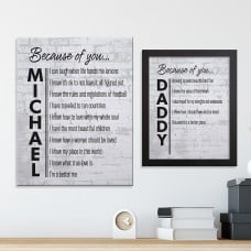 Because Of You Wall Art