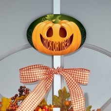 Jack-o-Lantern Wreath Holder with Plaque