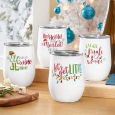 Colorful Christmas Insulated Wine Tumbler