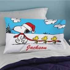 PEANUTS® Winter Fun Snoopy & Woodstock Pillowcase