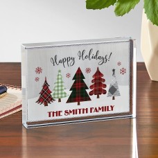 Winter Magic Glass Block