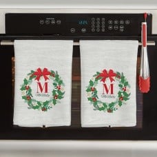 Festive Wreath Kitchen Towel (Single Towel)