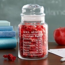Teacher Facts Glass Treat Jar
