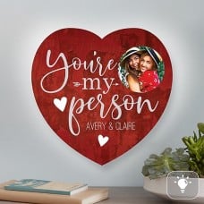 You're My Person Photo Heart Shaped Nightlight