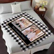 Buffalo Plaid Photo Plush Blanket