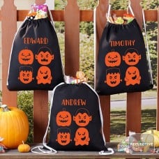 Scary Treats Reflective Drawstring Bag