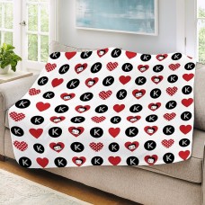 Betty Boop Hearts and Dots All Over Print Plush Blanket