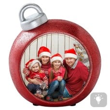 Glitter Light-Up Photo Table Top Ornament