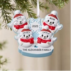 Arctic Seal Family Ornament