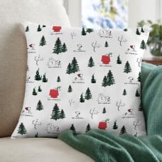 PEANUTS Winter Snoopy All Over Pattern Throw Pillow