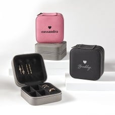 Heart with Name Travel Jewelry Box