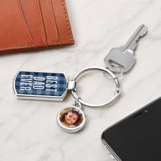 Best Dad Ever Photo Keychain