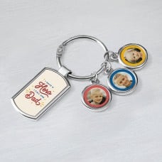 My Dad is My Hero Photo Key Chain