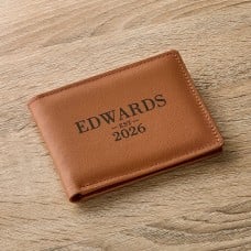 Family Name Anti-Theft Leather Wallet