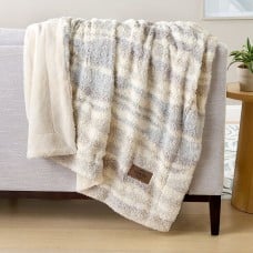 Sherpa Stripe Plush Blanket