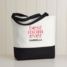 Best Mom Ever Zippered Tote Bag