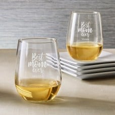 Best Mom Ever Stemless Wine Glass