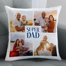 Super DAD Photo Throw Pillow