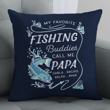 Favorite Fishing Buddies Throw Pillow
