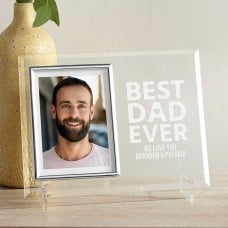 Best Dad Ever Glass Frame
