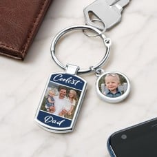 Coolest Dad Photo Keychain