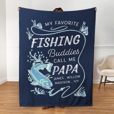 Favorite Fishing Buddies Plush Blanket