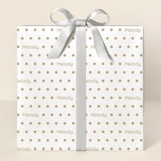 Dotted Name Wrapping Paper
