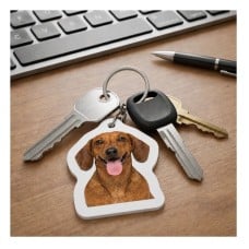 Photo Silhouette Laser-Cut Acrylic Keychain
