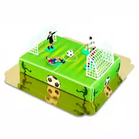 Football players on a cake pitch (Small (20cm X 14cm (6 Parts)))