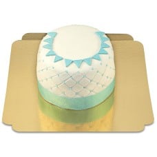 Deluxe Happy Birthday Cake - Blue