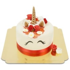 Red Unicorn Cake