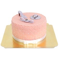 Deluxe Mode Cake with colorful decorations and white ribbon (Small (18 cm (12 slices)))