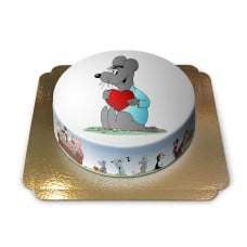 Mouse with heart (Small (18 cm (6-8 slices)))