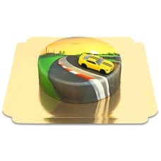 Ford® miniature car on cake (Small (18 cm (6-8 parts)))