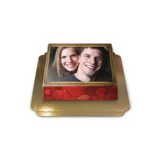 Hearts Theme Photo Frame Cake (Small)