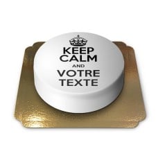 White cake "Keep Calm and ..." (Small ((18 cm) 6-8 slices))