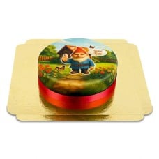 Garden gnome cake thumbs up (Small (20cm X 14cm (6 Parts)))