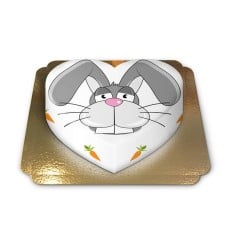 Heart shaped bunny cake (Medium (25× 24 cm(10 slices)))