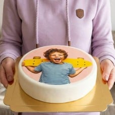 Round photo cake (Small (18 cm (6 parts)))
