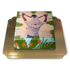 Tropical Photo Cake (Small ((20x14 cm) 6 parts))