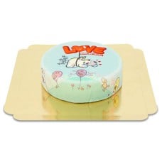 Cake with Chubby Zebra - Chubby Unicorn (Small (18 cm (6 parts)))